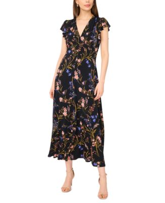 msk v-neck beaded midi dress Women's With You In Mind Black Beaded V-Neck Midi Dress | Size: S