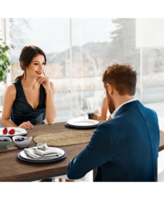 Bar Table and Chairs Set for 2, Vintage Pub Table w/Triple-Tier Wine Rack & Glass Holder, Velvet Seats for Small Spaces