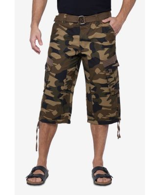 X RAY Big & Tall XRAY Belted Below Knee Long Cargo Shorts