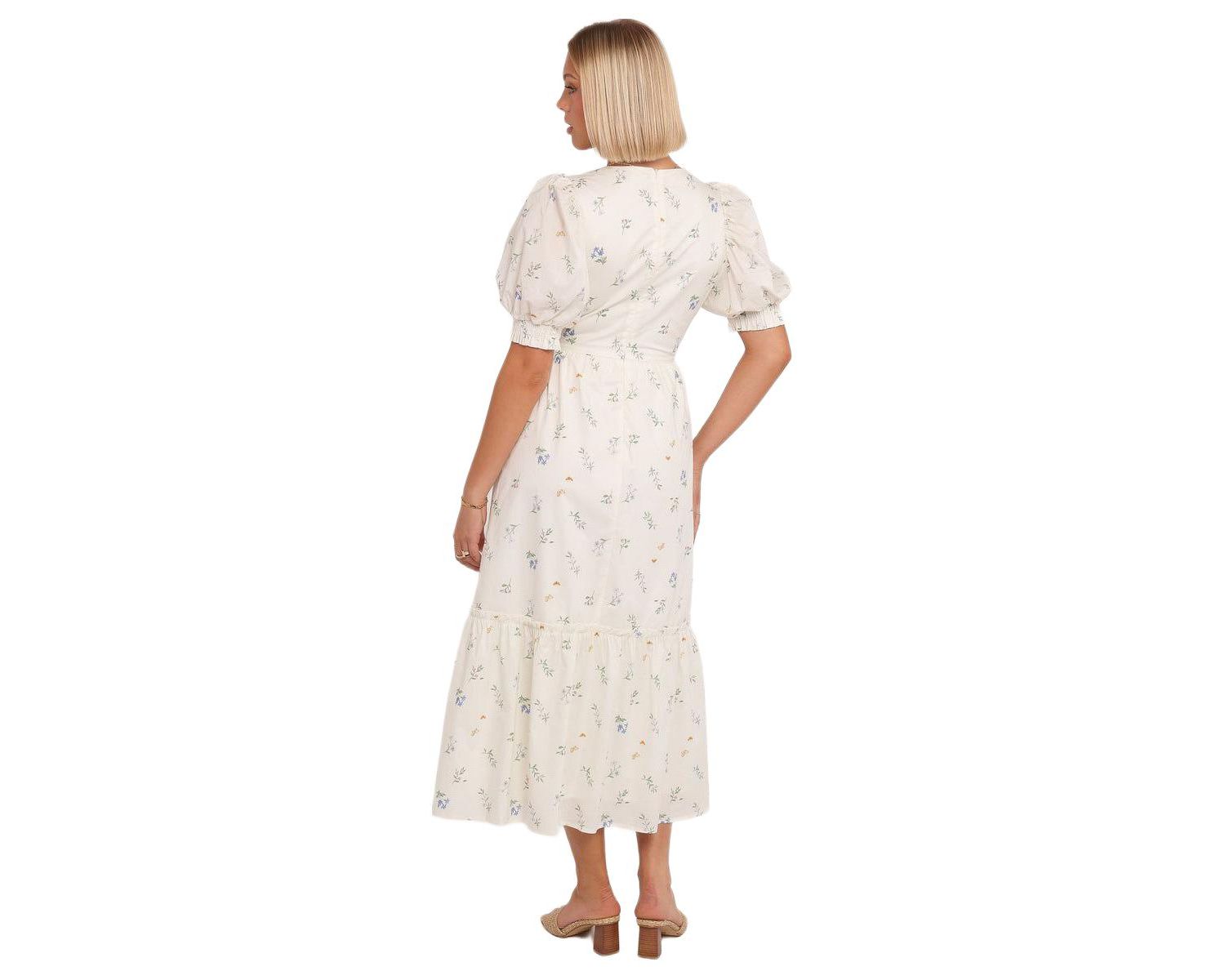 Women's Steele Puff Sleeve Midi Dress