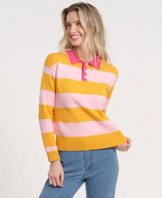 Women's Long-Sleeve Collared Knitted Sweater