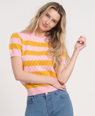 Women's Balloon Short-Sleeve Knitted Sweater