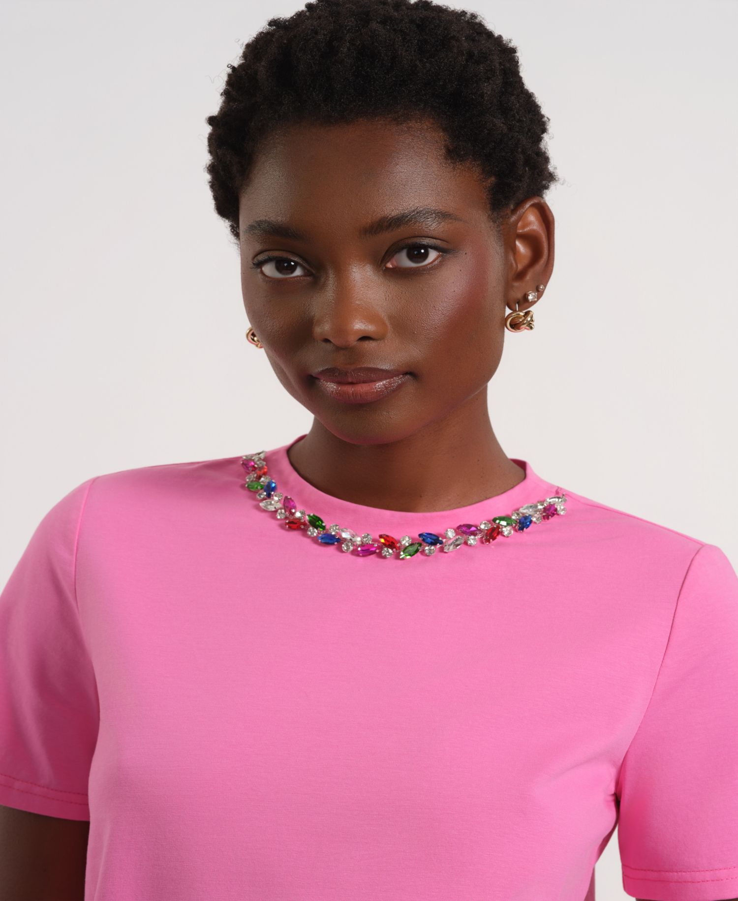 Women's Short-Sleeve Embellished T-Shirt