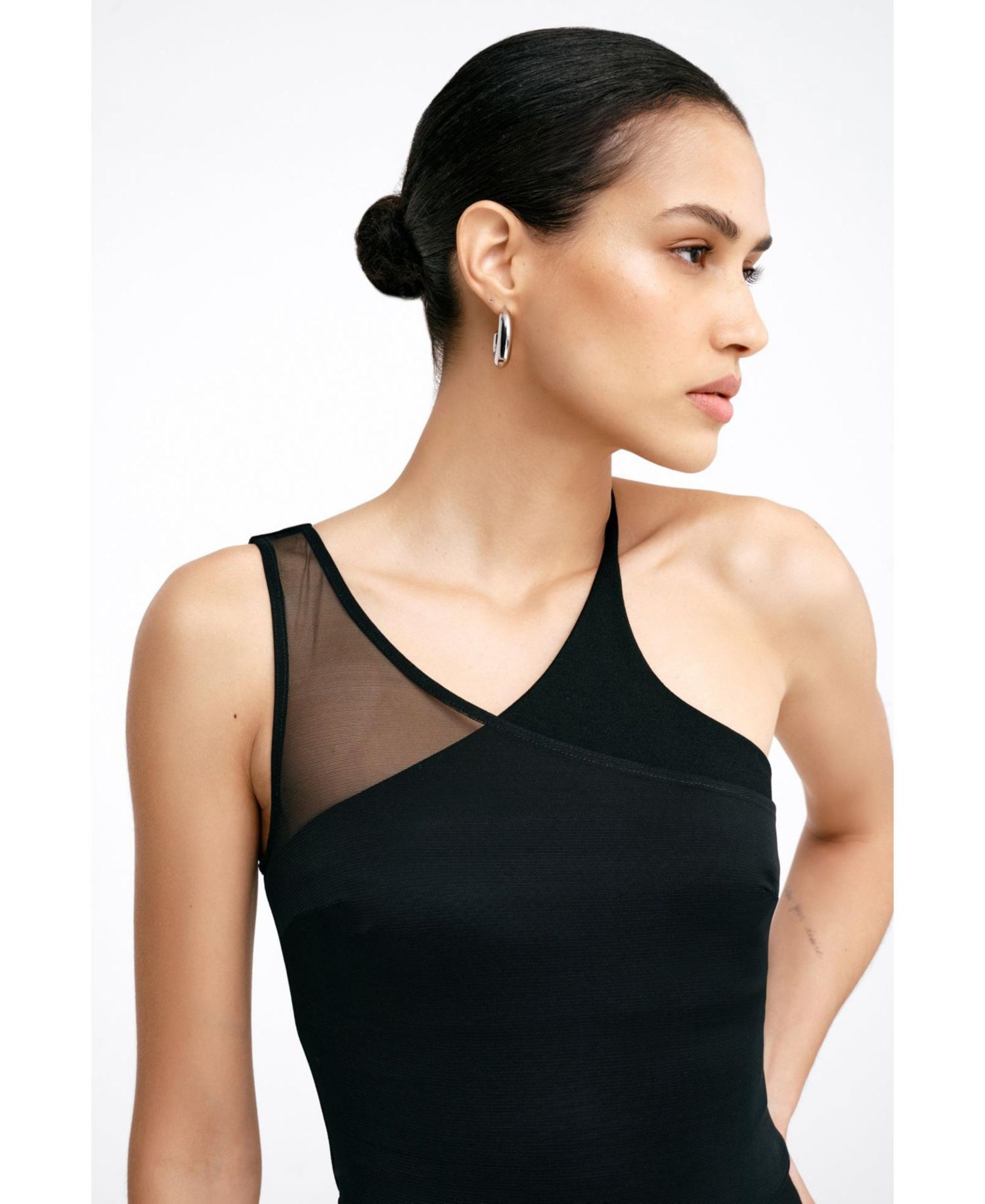 Women's Vivica One-Mesh-Strap Sleeveless Fitted Midi Dress with Back Slit