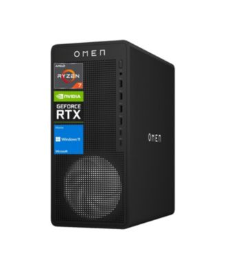 Omen 16L Tower Desktop AMD Ryzen 7 32GB RAM NVIDIA GeForce RTX 5060 2TB SSD Storage Windows 11 Home