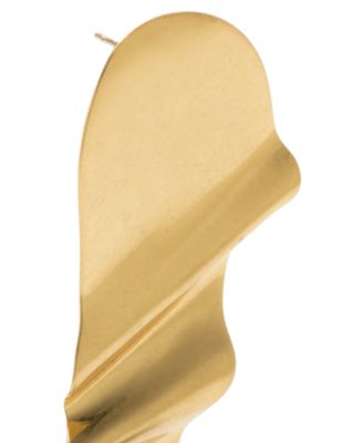 New York Gold-Tone Molten C Hoop Earrings