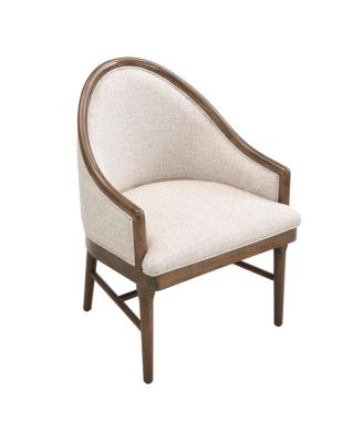 Twill Upholstered Rubber Wood Dining Chair (Set of 2
