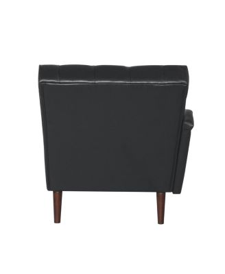 Chaise Lounge Arm Chair with Pillow and Wood Legs