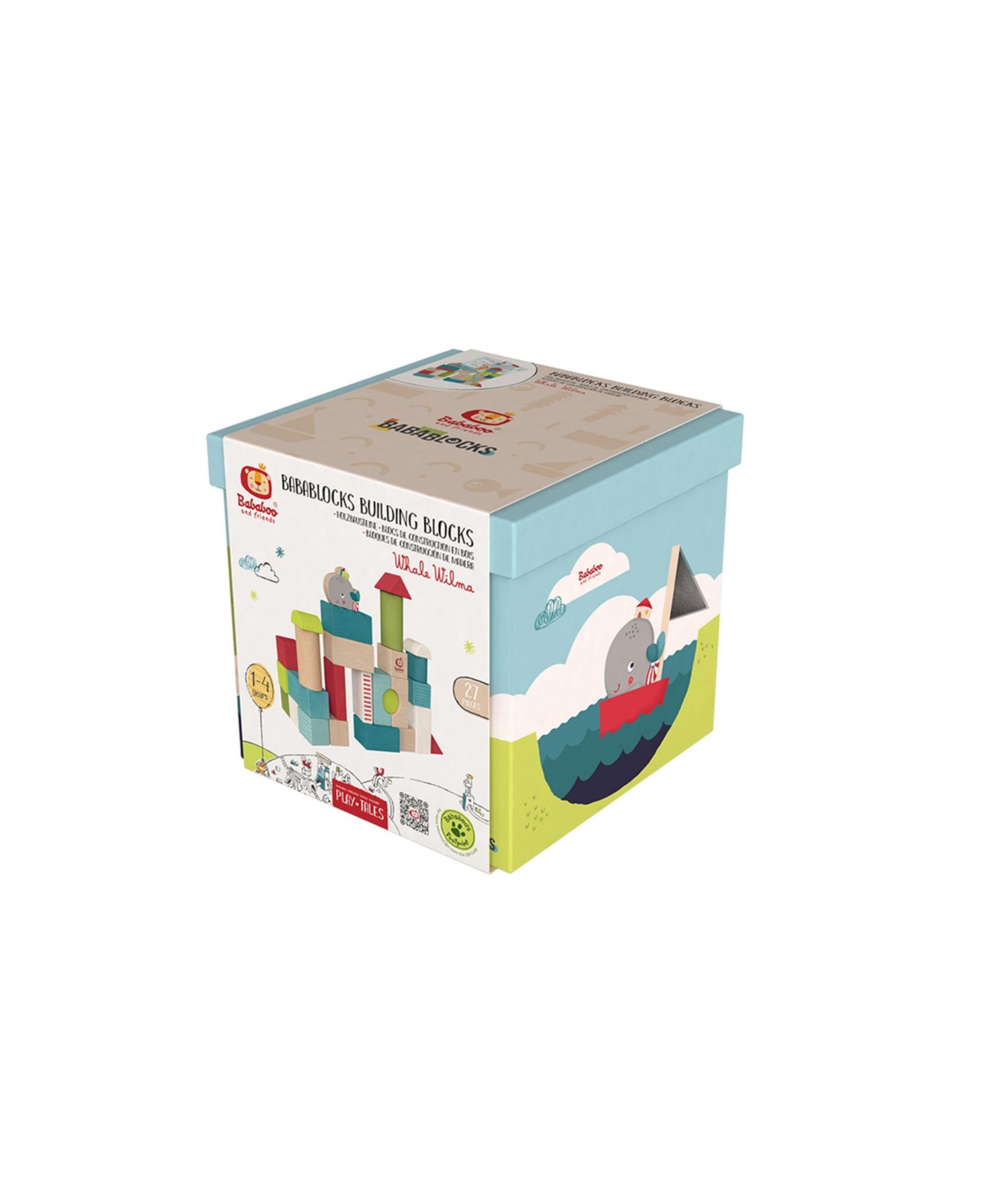 Детские конструкторы Bababoo and friends Whale Wilma Babablocks 26-Piece Building Block Set, Ages 12 Months+ — фото 2
