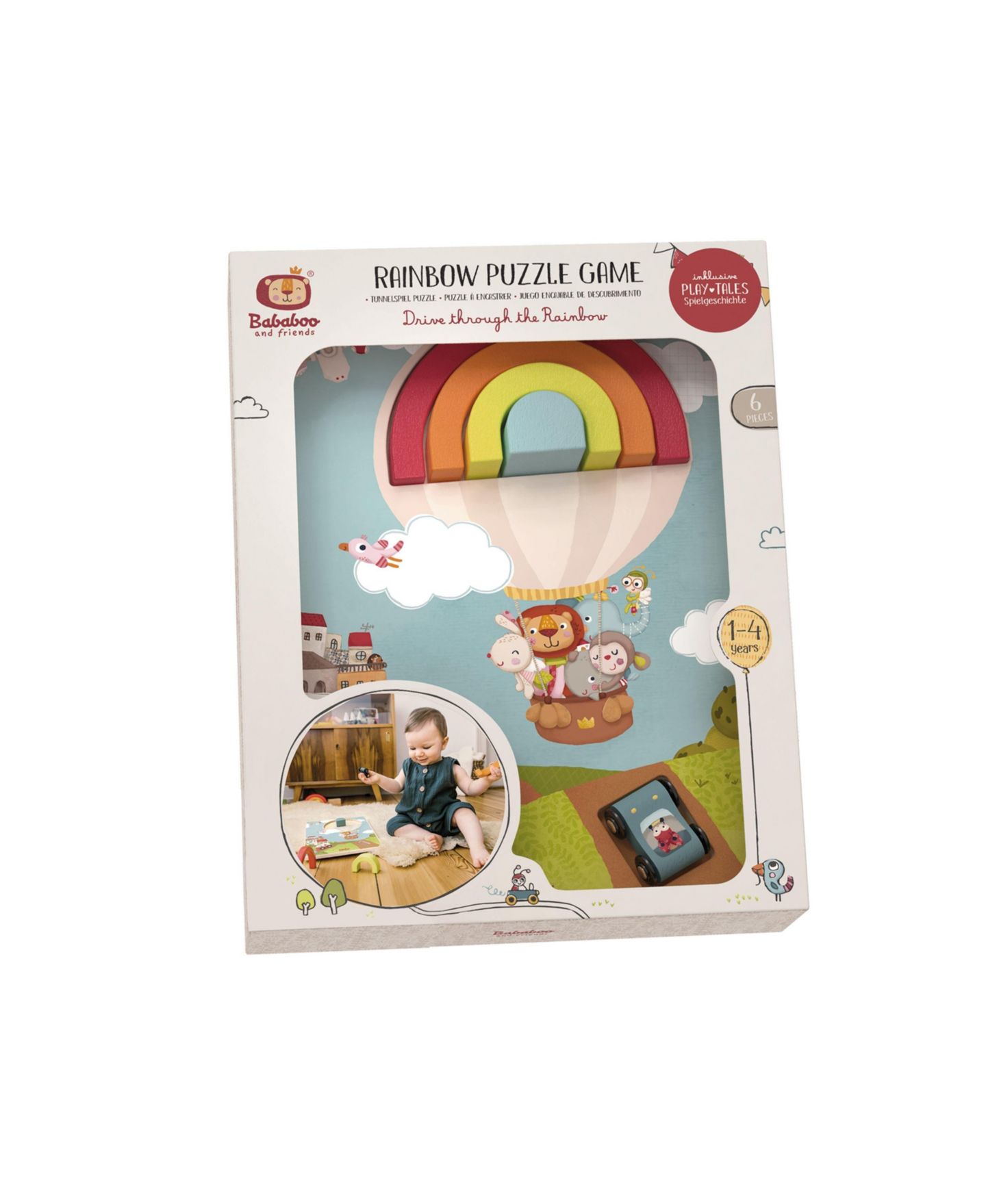 Игра-пазл Bababoo and friends Drive Through the Rainbow, 1-50 деталей, от 12 месяцев, цвет: Разноцветный — фото 2