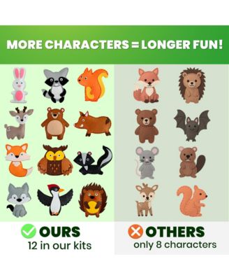 Kids Crafts Ages 4-8 DIY Beginner Needle and Thread Kit - 12 Sewing Kit Basic