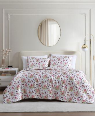 Queen Bee Floral Bouquet Satin 2-Pc. Duvet Cover Set, Twin