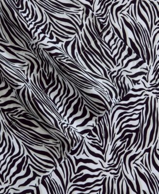 Wild Zebra Microfiber 4-Pc. Sheet Set, Full