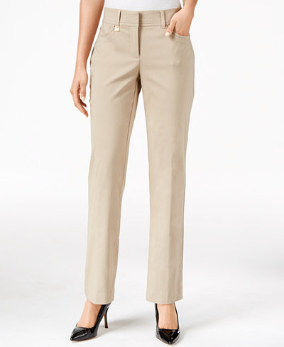 JM Collection Petite Slim-Leg Pants, Created for Macy's - Pants ...