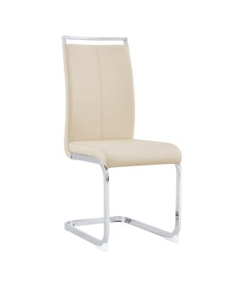 Modern Dining Chairs, PU Faux Leather Upholstered Side Chair (Set of 2)