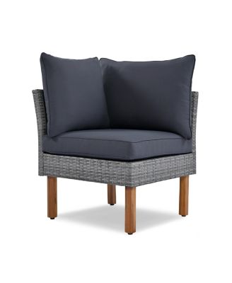 9-Piece Outdoor Patio Wicker Furniture Set with Acacia Wood Legs