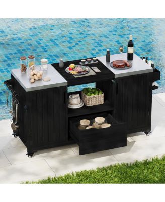 66.5" Outdoor Kitchen Island for Big Green Egg