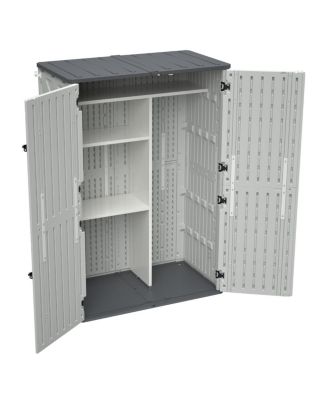 Rust Proof Resin Garden Storage with Partitions - Weatherproof, Spacious, UV Resistant