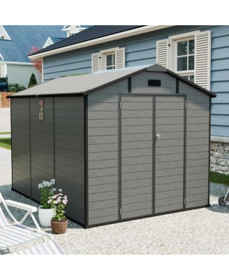 Streamdale 8x10 FT Plastic Outdoor Storage Shed - Lockable Resin Tool Shed
