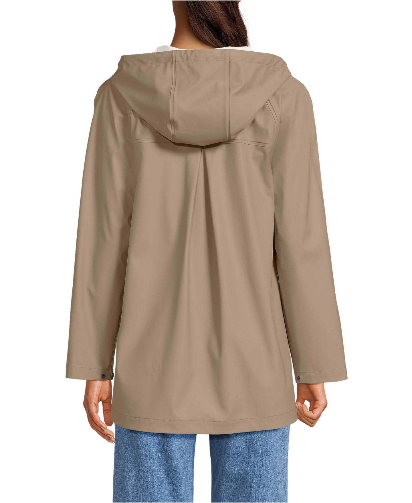 Женские куртки Lands' End Squall A-line Slicker Raincoat, цвет: Пустынный рыжевато-коричневый — фото 2
