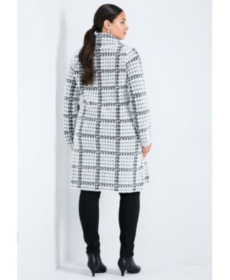 Women's Gigi Check Sweater Coat