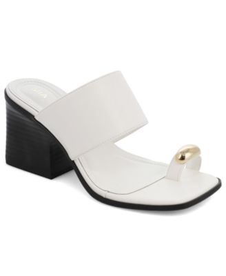 Women's Fawn Block Heel Toe Ring Dress Sandals