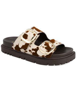 Women's Gen Double Buckle Flat Slide Sandals