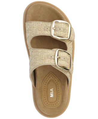 Women's Monica Woven Double Buckle Slip-On Sandals