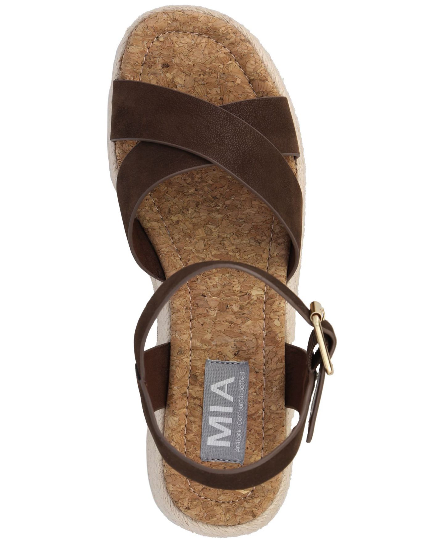 Женские сандалии MIA Nikky Espadrille Wedge, цвет: Шоколадный / Коричневый — фото 4