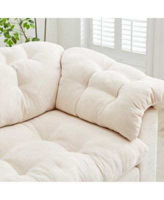Chenille Modern Comfort Deep Seat Sofa