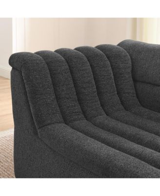 135" U-Shaped Modular Sectional Sofa with Chaise and Movable Ottoman