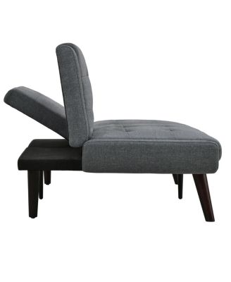 Convertible Futon Sofa Bed, 63" Sleeper Couch with Adjustable Backrest