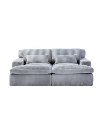 Double Chaise Lounge Indoor, Oversized Upholstered Sleeper Cloud Couch