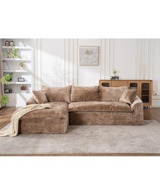 103" Cloud Sectional Couch with L-Shape Chaise, Modern Modular Sofa