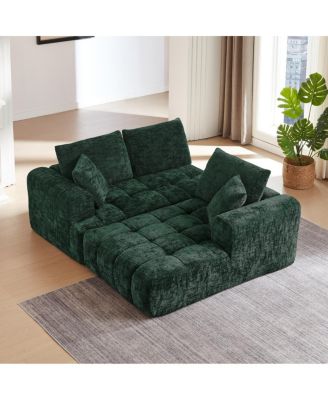 Chenille L-Shape Luxury Sectional Sofa, Minimalist Design, Comfy Sleeper Couch