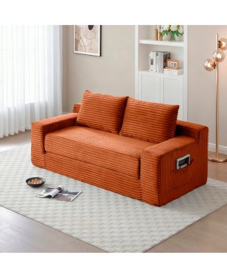 Memory Foam Cloud Loveseat Sofa, 2-in-1 Convertible Folding Couch Bed