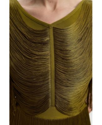 Women's Draped Fringe Knitted Top