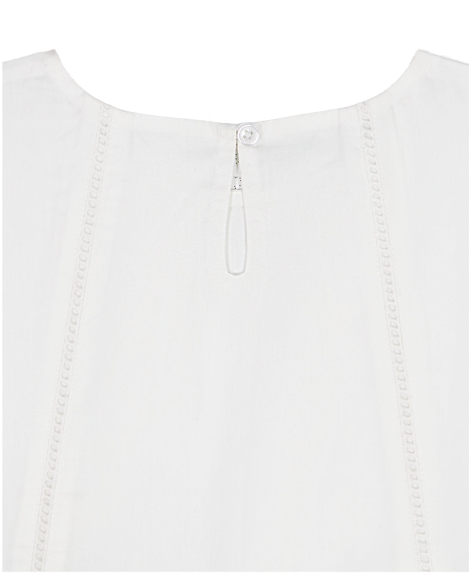Girls' 8-16 Poplin Short-Sleeve Flutter Top