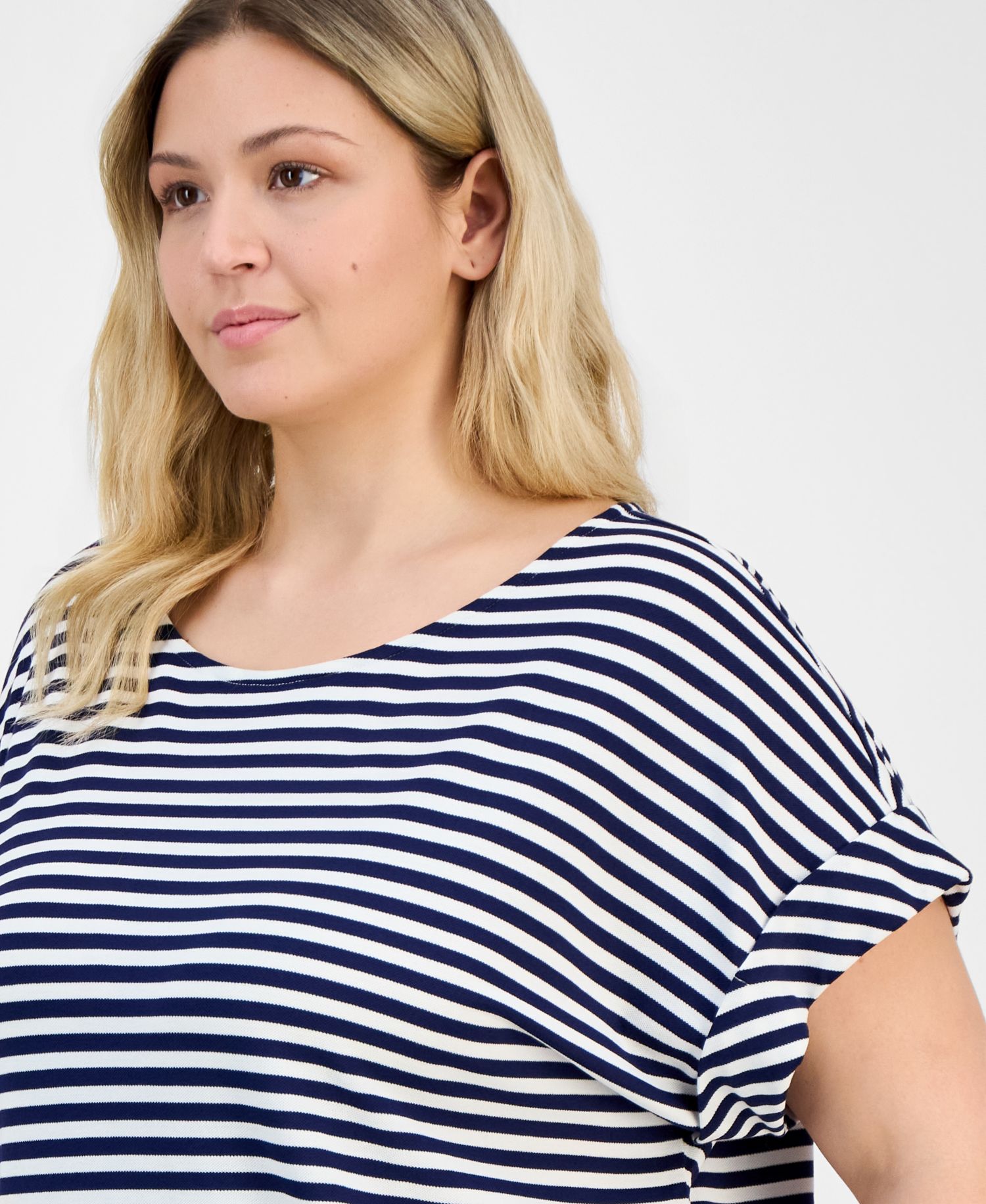 Plus Size Dolman-Sleeve Tie-Hem Top