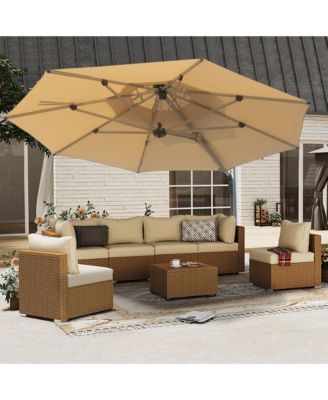 Round Cantilever Umbrella with Center Pole
