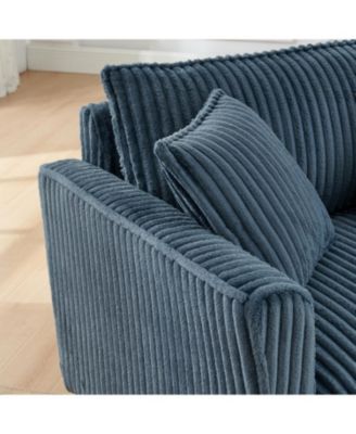 Blue Corduroy Lazyman Sofa Chair