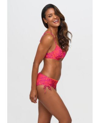 Women's Tropical Mid Rise Bikini Swimsuit Bottom