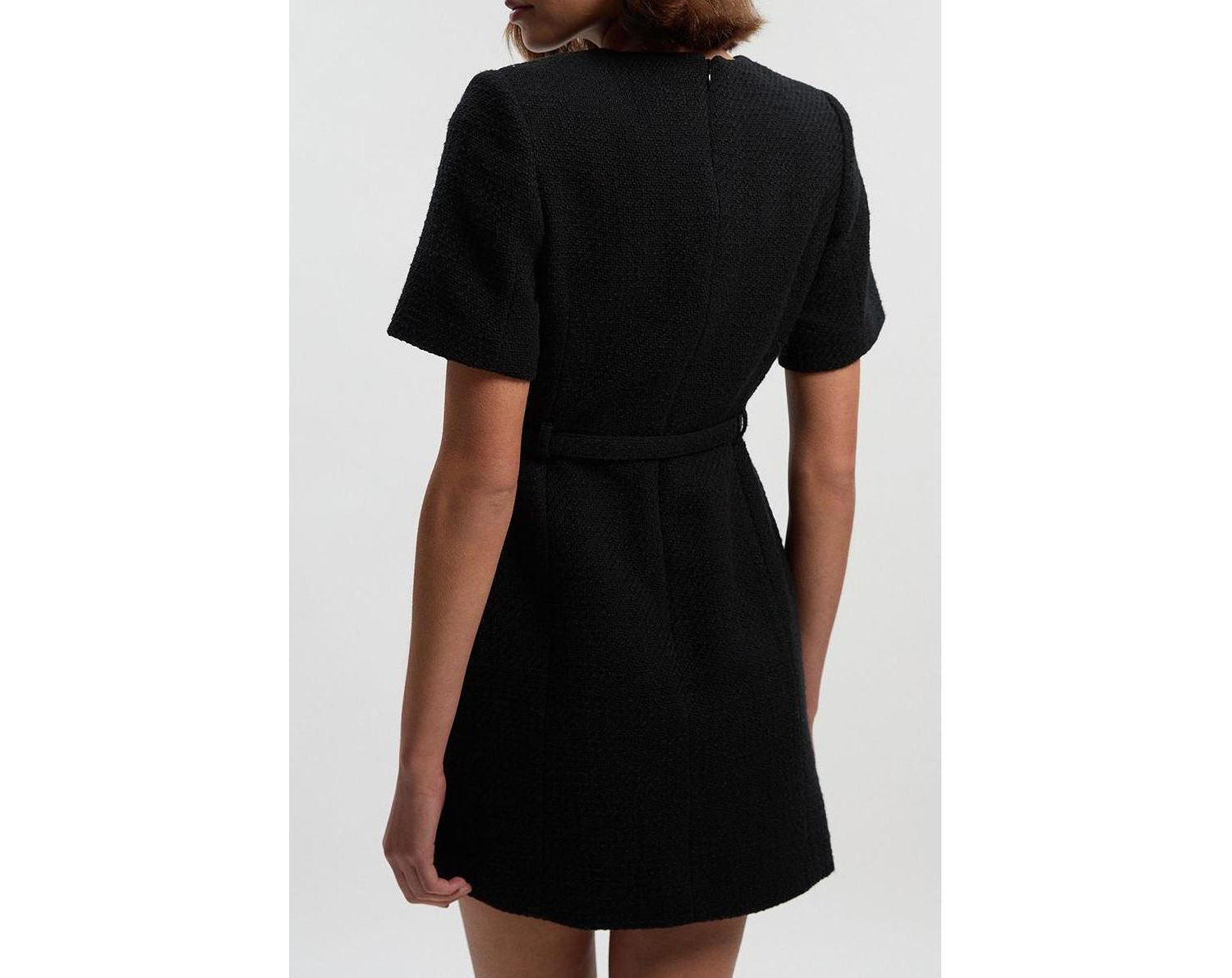 Women's Tweed Belted Mini Dress