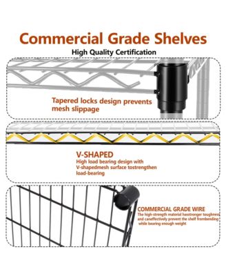 3 Tier Metal Shelving Unit Set of 2, Adjustable Storage Rack with Shelf Liners, Extendable to 6 Tier for Garage, Basement, 2100 lbs Capacity
