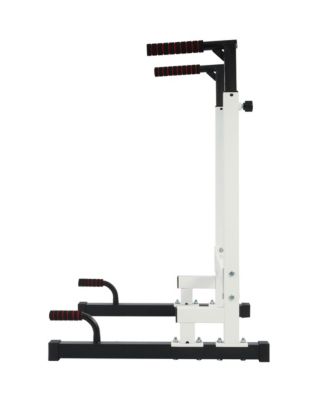 BalanceFrom Multi Function Home Gym Exercise Dip Stand, 500lb Capacity, White