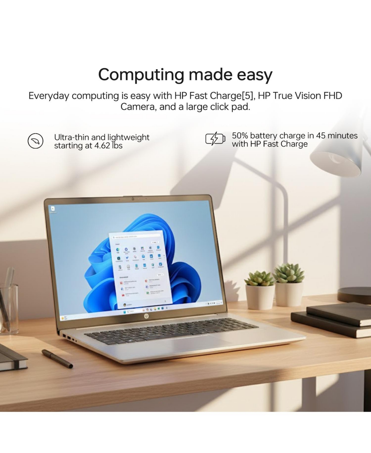 Hp Essential 17.3" Hd Traditional Laptop Intel Core Ultra 5 225U 16GB Ram Intel Graphics 1TB Ssd Storage Windows 11 Pro 60Hz