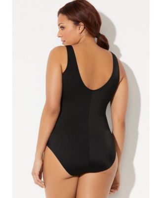 Women's Chlorine Resistant Tank One Piece Swimsuit