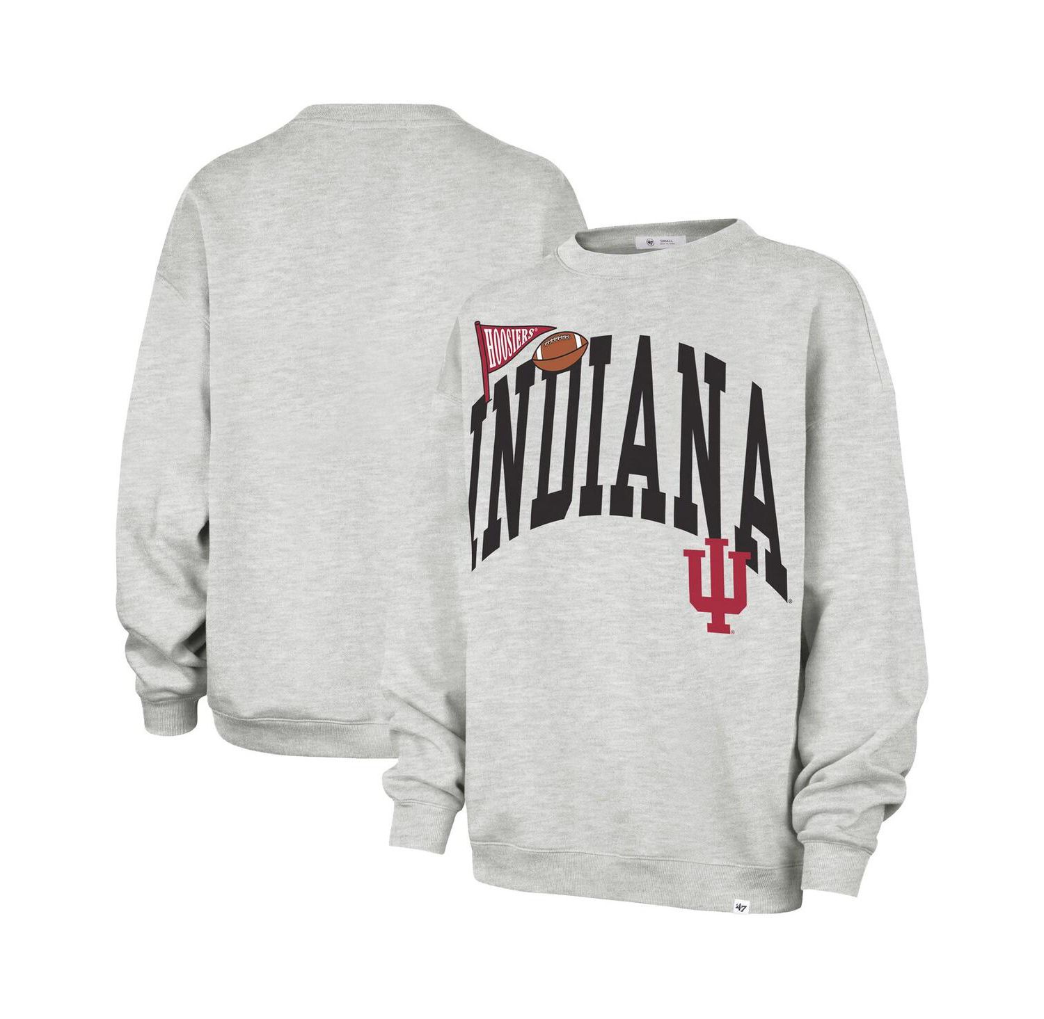 Women's Gray Indiana Hoosiers Icon Fleece Sweatshirt
