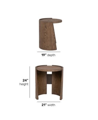 Cayden 24" Veneers Round End Table
