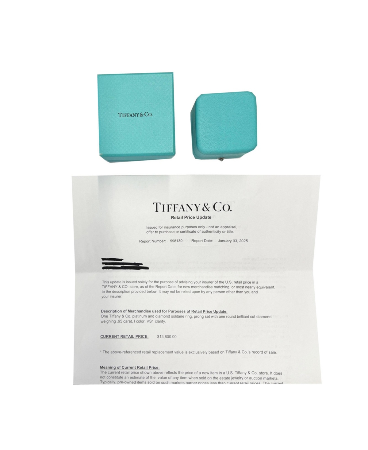 Pre-Owned Tiffany & Co ct Round Brilliant Diamond Engagement Ring